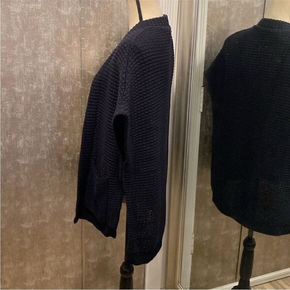 Theory 100% cotton Women's Black Open-Front Sweater, S - Picture 4 of 8